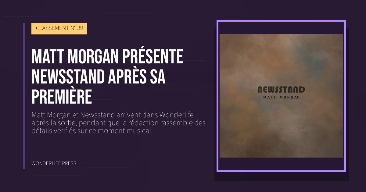 Wonderlife Press: Matt Morgan présente Newsstand après sa première. pochette de la sortie. CLASSEMENT N° 39.