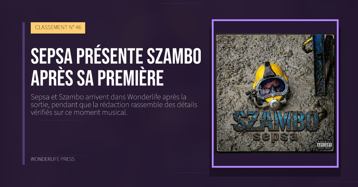 Wonderlife Press: Sepsa présente Szambo après sa première. pochette de la sortie. CLASSEMENT N° 46.