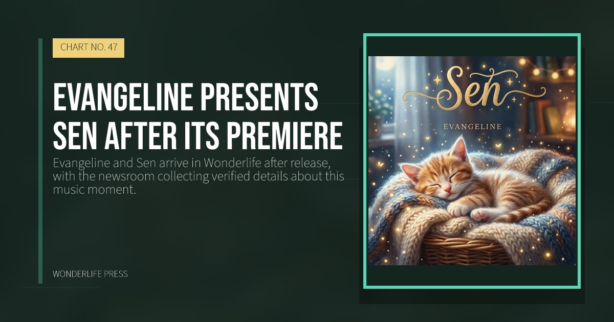 Wonderlife Press: Evangeline presents Sen after its premiere. release artwork. CHART NO. 47.