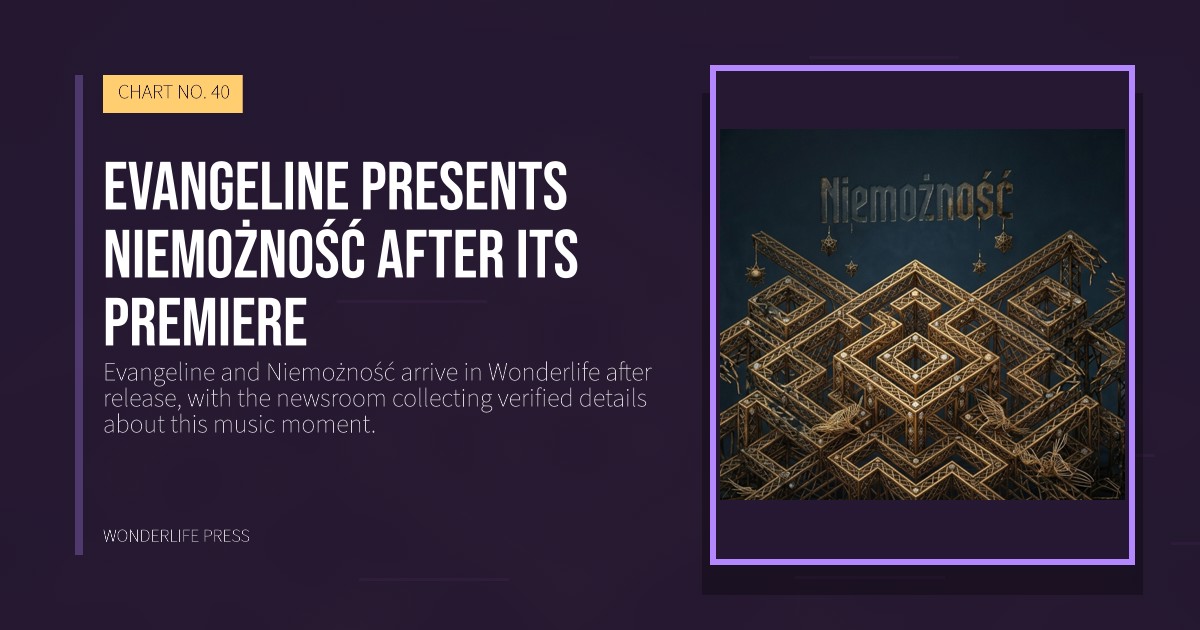 Wonderlife Press: Evangeline presents Niemożność after its premiere. release artwork. CHART NO. 40.