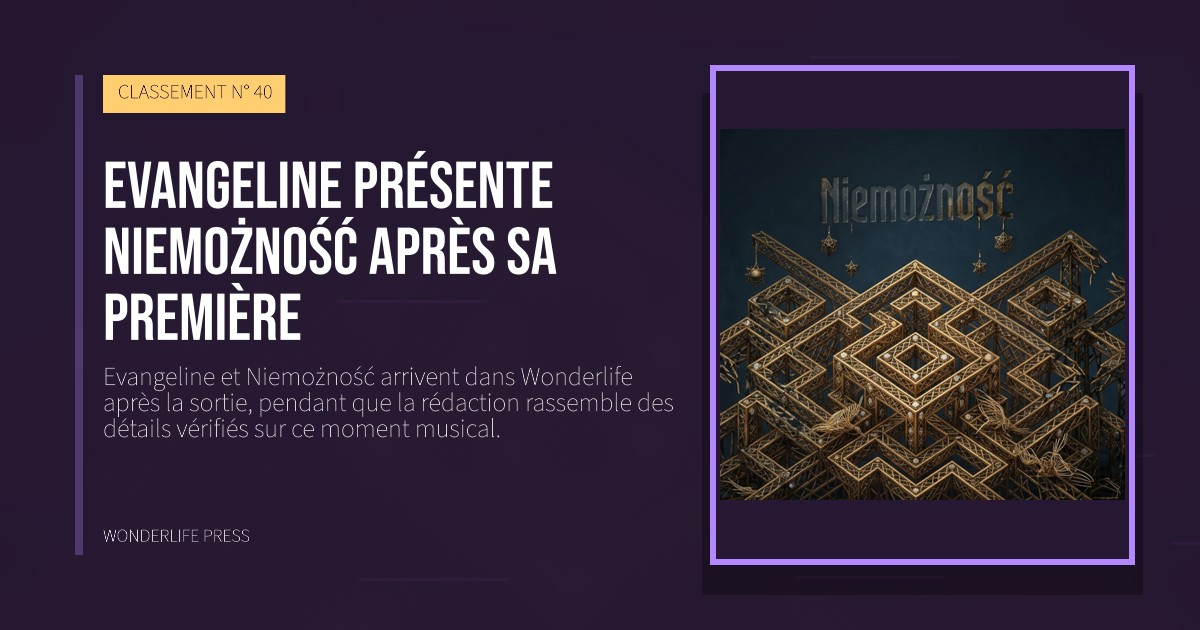 Wonderlife Press: Evangeline présente Niemożność après sa première. pochette de la sortie. CLASSEMENT N° 40.