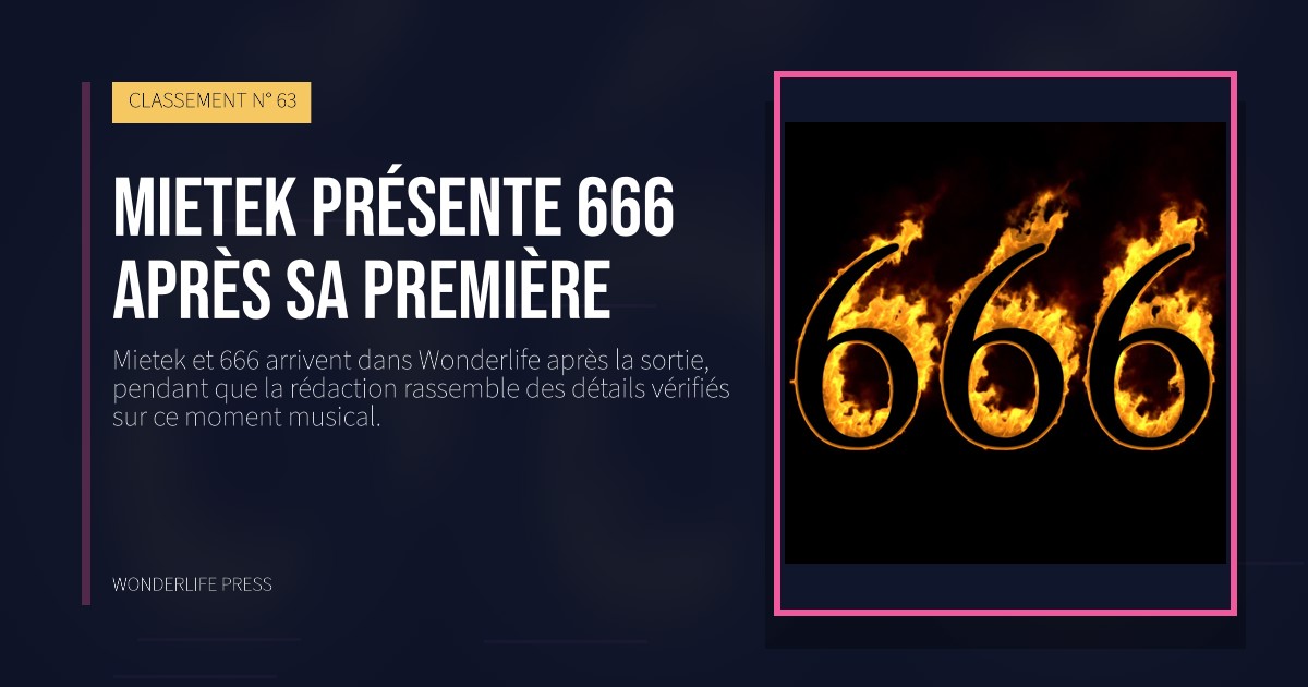 Wonderlife Press: Mietek présente 666 après sa première. pochette de la sortie. CLASSEMENT N° 63.