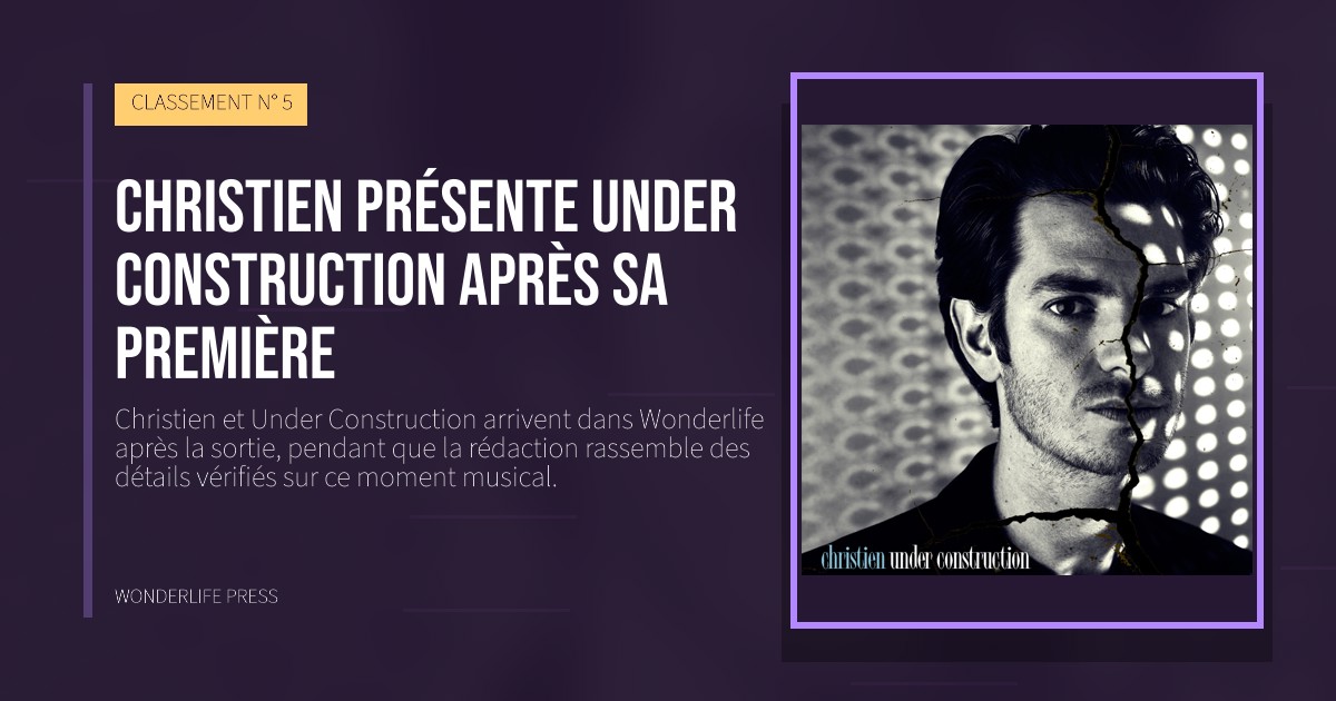 Wonderlife Press: Christien présente Under Construction après sa première. pochette de la sortie. CLASSEMENT N° 5.