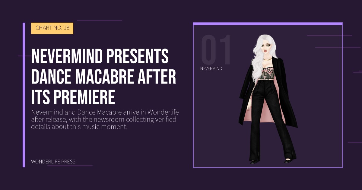 Wonderlife Press: Nevermind presents Dance Macabre after its premiere. artist portrait. CHART NO. 18.