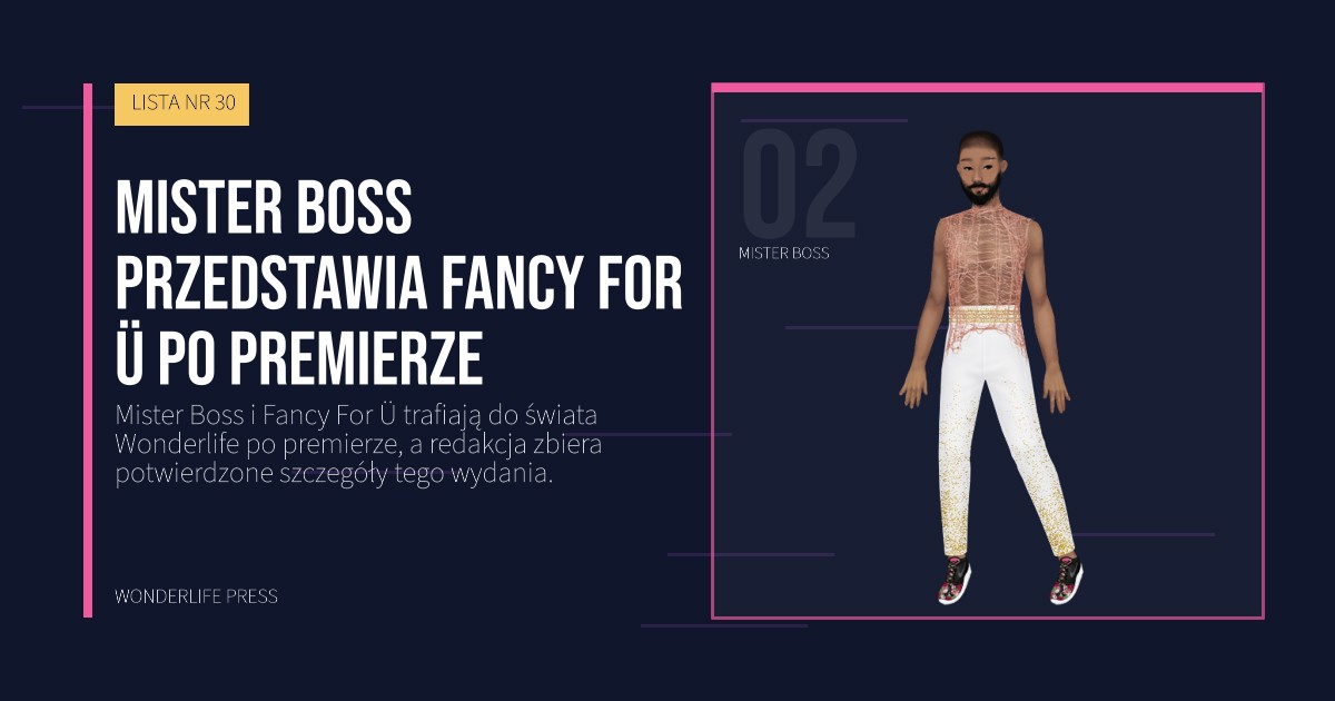 Wonderlife Press: Mister Boss przedstawia Fancy For Ü po premierze. portret artystów. LISTA NR 30.