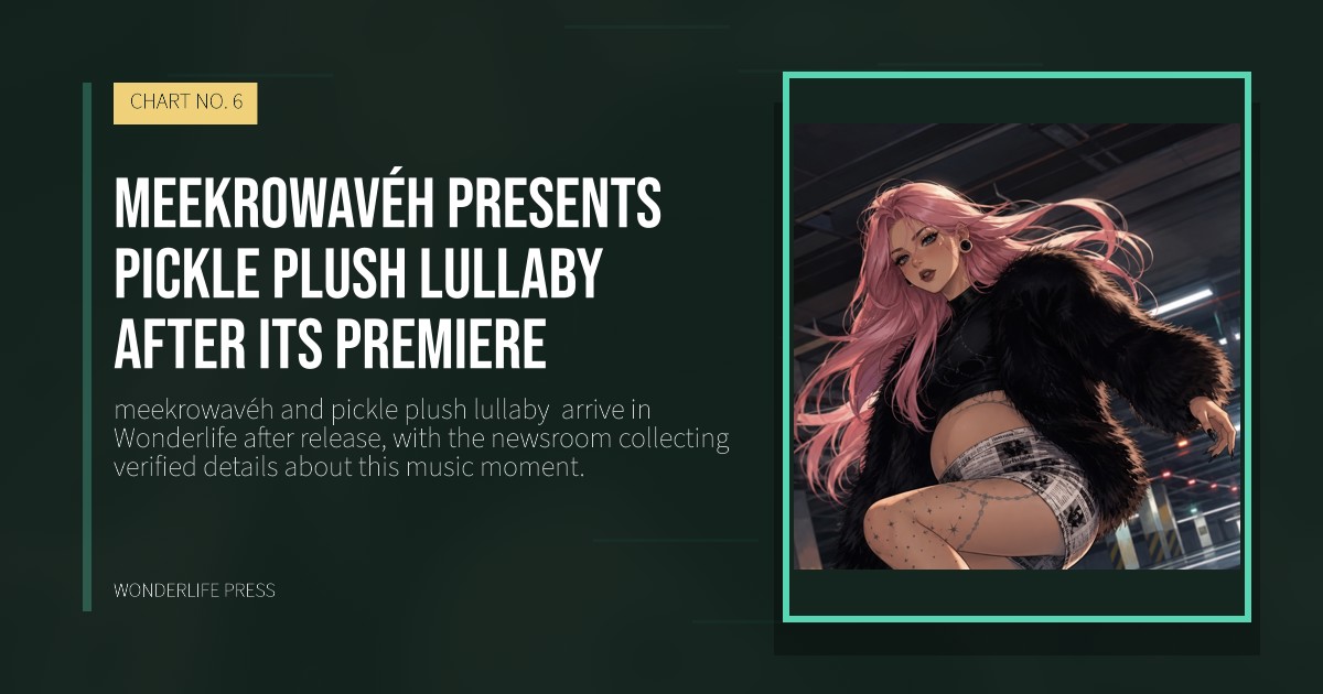 Wonderlife Press: meekrowavéh presents pickle plush lullaby  after its premiere. release artwork. CHART NO. 6.