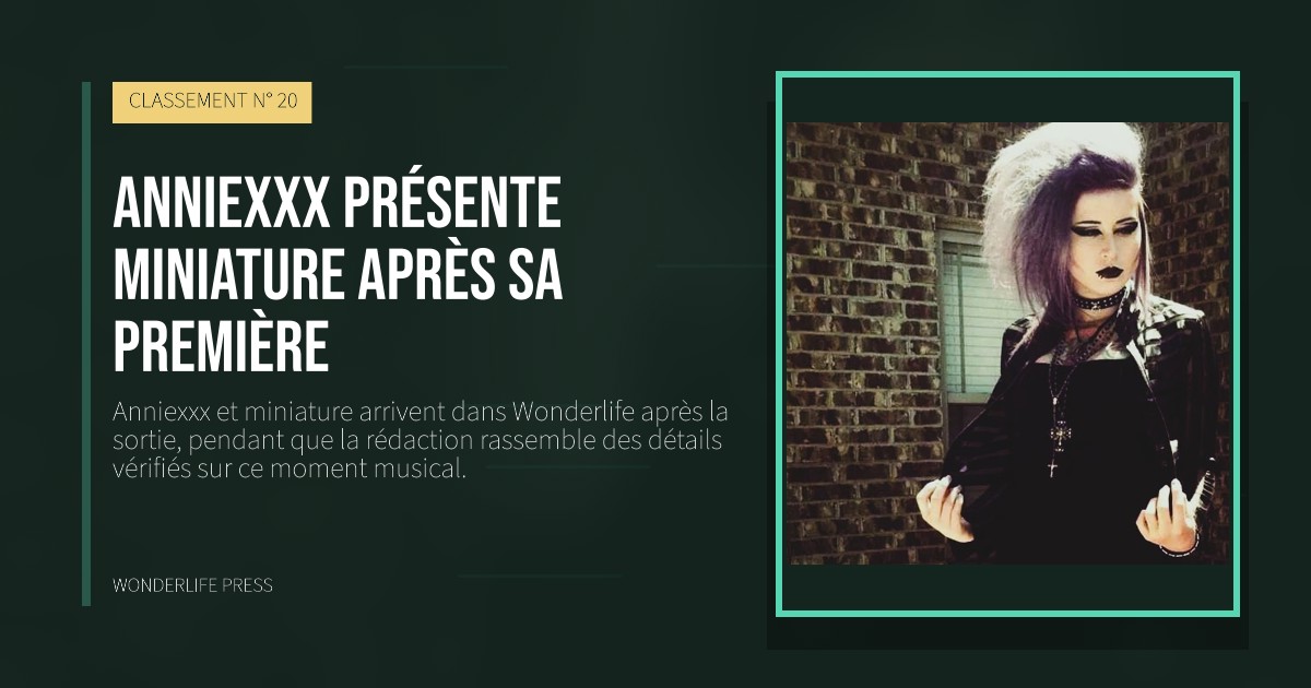 Wonderlife Press: Anniexxx présente miniature après sa première. pochette de la sortie. CLASSEMENT N° 20.