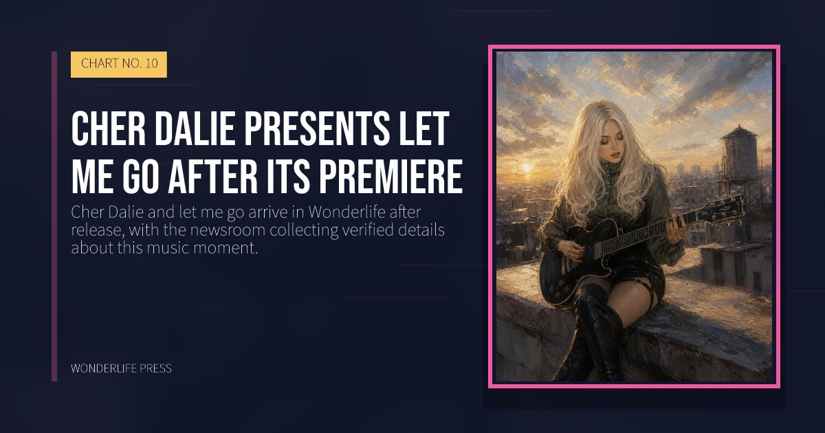 Wonderlife Press: Cher Dalie presents let me go after its premiere. release artwork. CHART NO. 10.