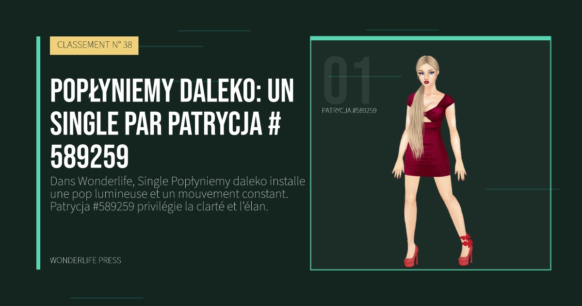 Wonderlife Press: Popłyniemy daleko: un Single par Patrycja #589259. portrait des artistes. CLASSEMENT N° 38.
