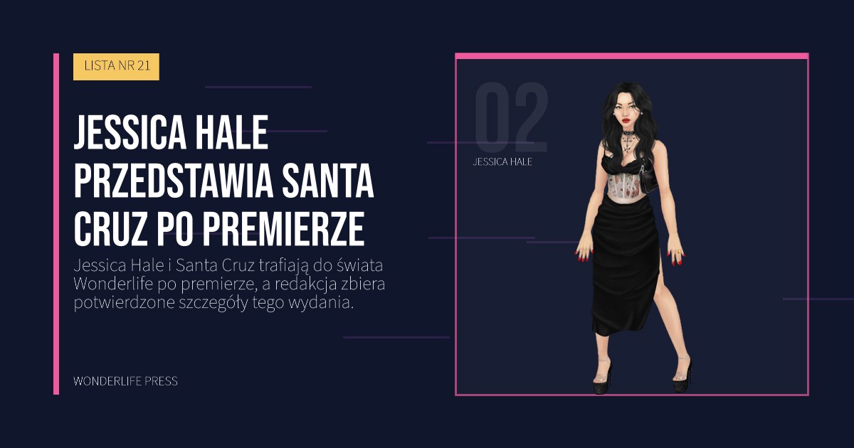 Wonderlife Press: Jessica Hale przedstawia Santa Cruz po premierze. portret artystów. LISTA NR 21.