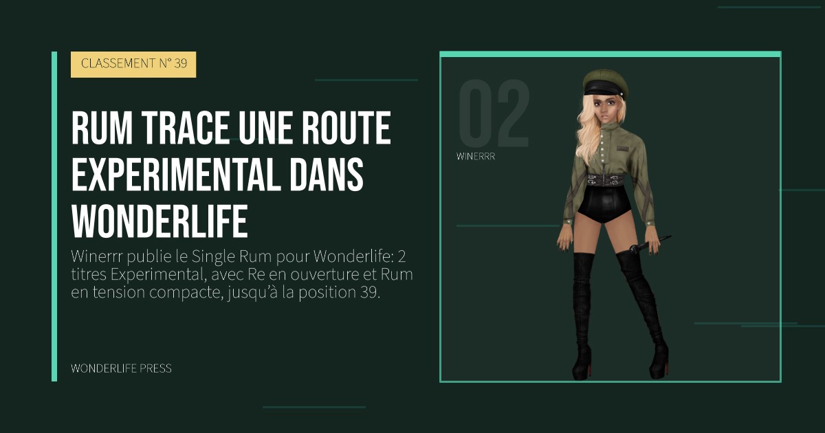 Wonderlife Press: Rum trace une route experimental dans Wonderlife. portrait des artistes. CLASSEMENT N° 39.
