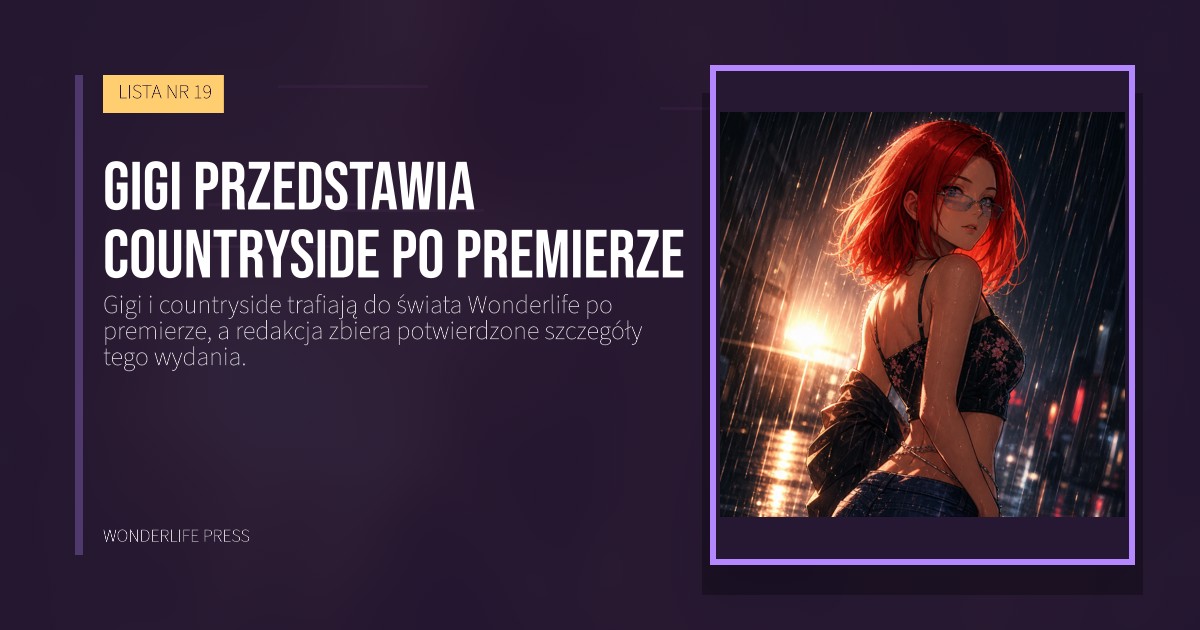 Wonderlife Press: Gigi przedstawia countryside po premierze. okładka wydawnictwa. LISTA NR 19.