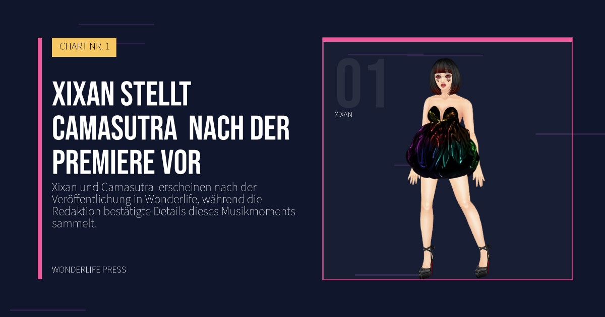 Wonderlife Press: Xixan stellt Camasutra  nach der Premiere vor. Künstlerporträt. CHART NR. 1.