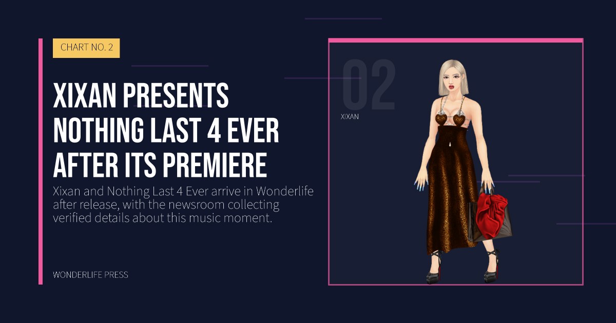 Wonderlife Press: Xixan presents Nothing Last 4 Ever after its premiere. artist portrait. CHART NO. 2.