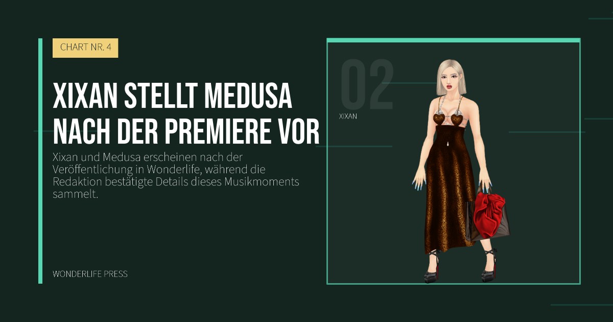 Wonderlife Press: Xixan stellt Medusa nach der Premiere vor. Künstlerporträt. CHART NR. 4.