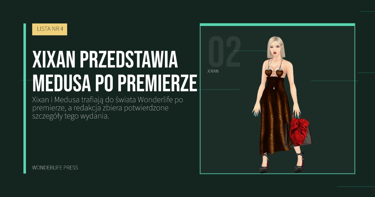 Wonderlife Press: Xixan przedstawia Medusa po premierze. portret artystów. LISTA NR 4.