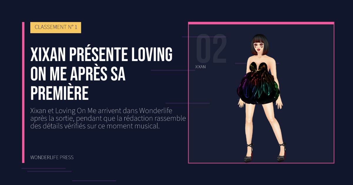 Wonderlife Press: Xixan présente Loving On Me après sa première. portrait des artistes. CLASSEMENT N° 1.