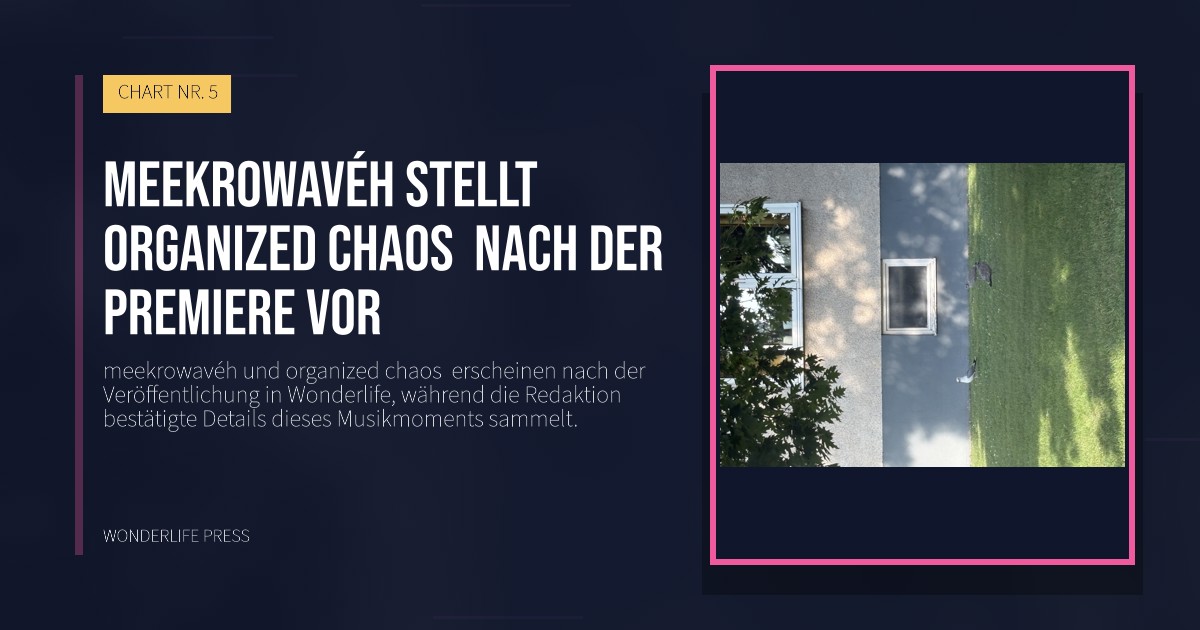 Wonderlife Press: meekrowavéh stellt organized chaos  nach der Premiere vor. Veröffentlichungscover. CHART NR. 5.