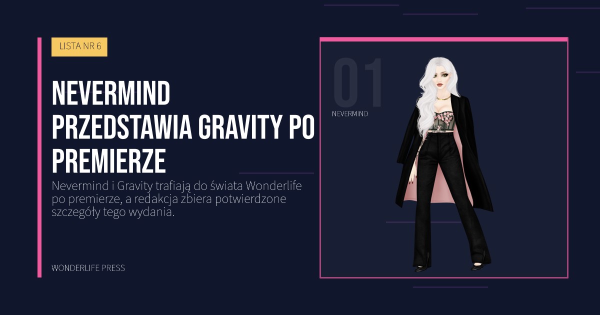 Wonderlife Press: Nevermind przedstawia Gravity po premierze. portret artystów. LISTA NR 6.