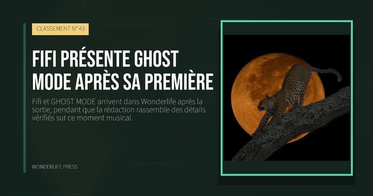 Wonderlife Press: Fifi présente GHOST MODE après sa première. pochette de la sortie. CLASSEMENT N° 43.