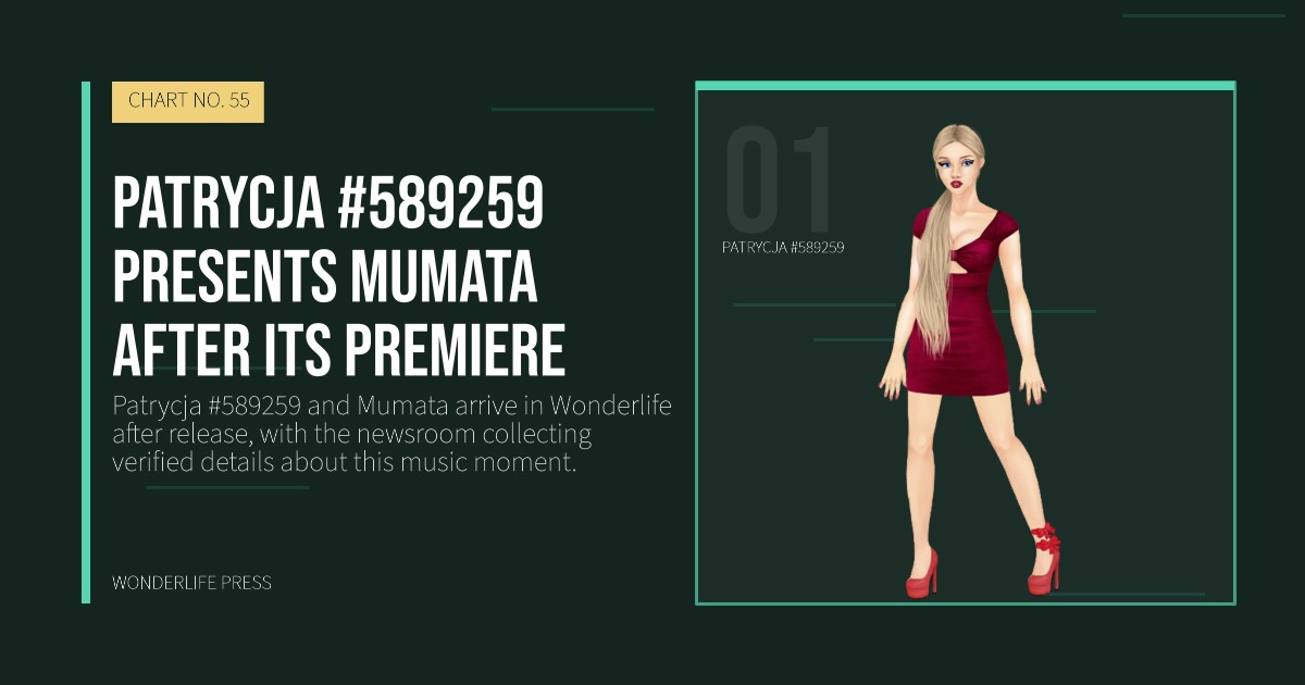 Wonderlife Press: Patrycja #589259 presents Mumata after its premiere. artist portrait. CHART NO. 55.