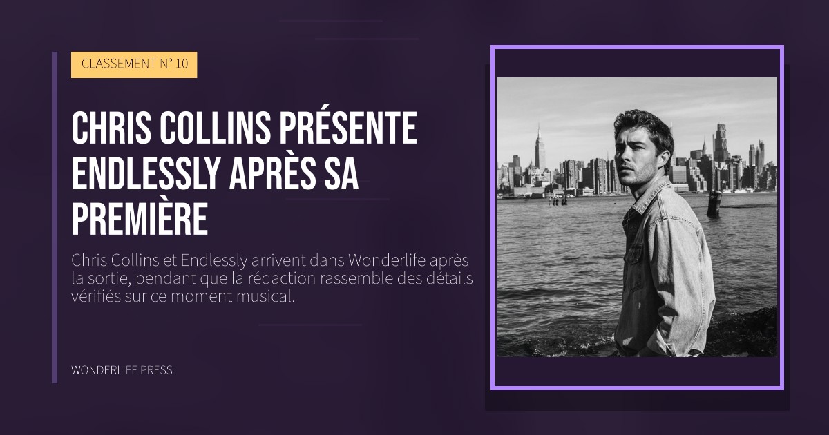 Wonderlife Press: Chris Collins présente Endlessly après sa première. pochette de la sortie. CLASSEMENT N° 10.