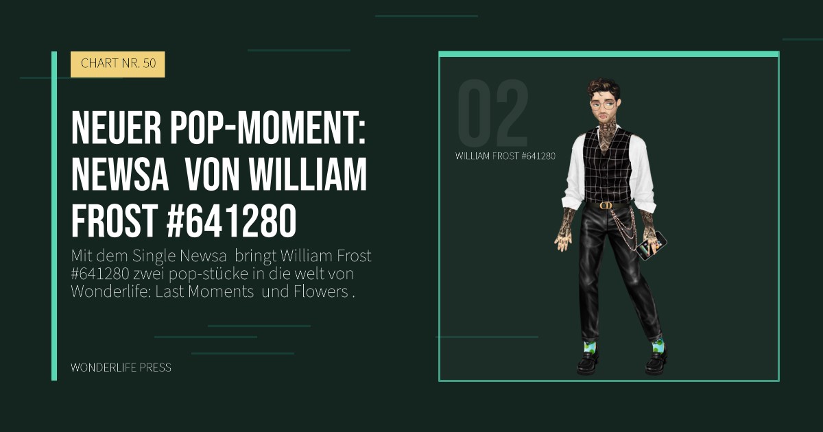 Wonderlife Press: Neuer pop-moment: Newsa von William Frost #641280. Künstlerporträt. CHART NR. 50.