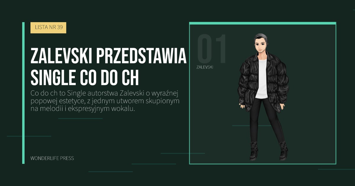 Wonderlife Press: Zalevski przedstawia Single Co do ch. portret artystów. LISTA NR 39.
